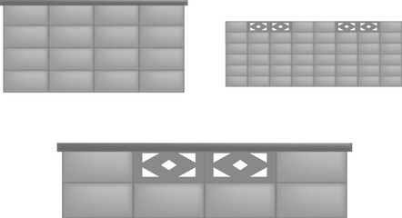 ブロック塀セット