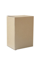 brown cardboard box isolated on a white background