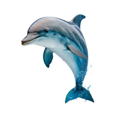 Naklejki  dolphin  on a transparent background png isolated Generative Ai