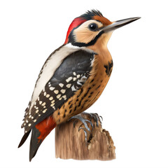 woodpecker on a transparent background png isolated Generative Ai - obrazy, fototapety, plakaty