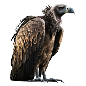 vulture on a transparent background png isolated Generative Ai