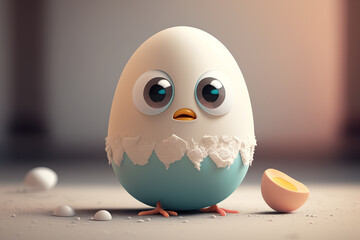 Fototapeta premium ovo fofo com olhar cativante 