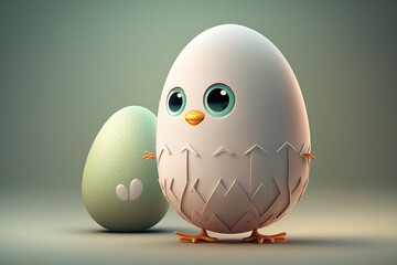 Fototapeta premium ovo fofo com olhar cativante 