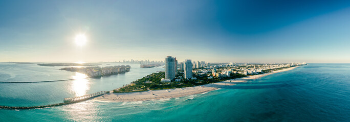 North Miami Beach Sunny Isles Beach Aerial Photo. Miami beach. Panoramic view of the downtown Miami...
