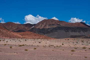 Naklejka na ściany i meble Camino Hacia Antofagasta de la Sierra, con las montañas de colores, Catamarca, Argentina