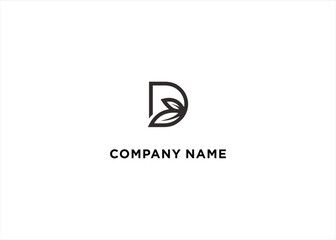 Logo d leaf design
