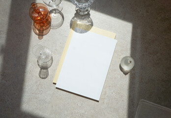 White Paper Print Mockup Stationery Letterhead Resume Poster Object Style Shadow