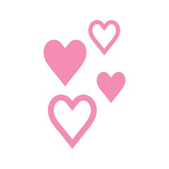 Obraz na płótnie Canvas Love logo icon and symbol
