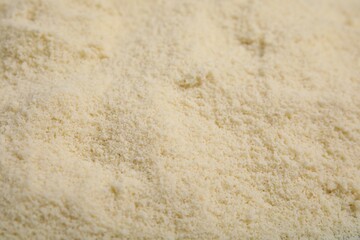 Pile of almond flour as background, closeup