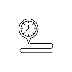 time journey icon. outline icon