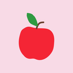 illustration Vector red apple icon