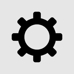 Cog wheel Icon Vector. Simple flat symbol. on white background..eps