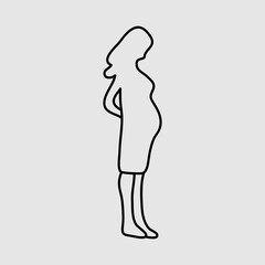 Obraz na płótnie Canvas Pregnant Woman flat vector icon. trendy style illustration on white background..eps