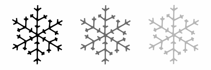 Snowflake. Snowflake icon illustration on white background. Stock vector illustration.