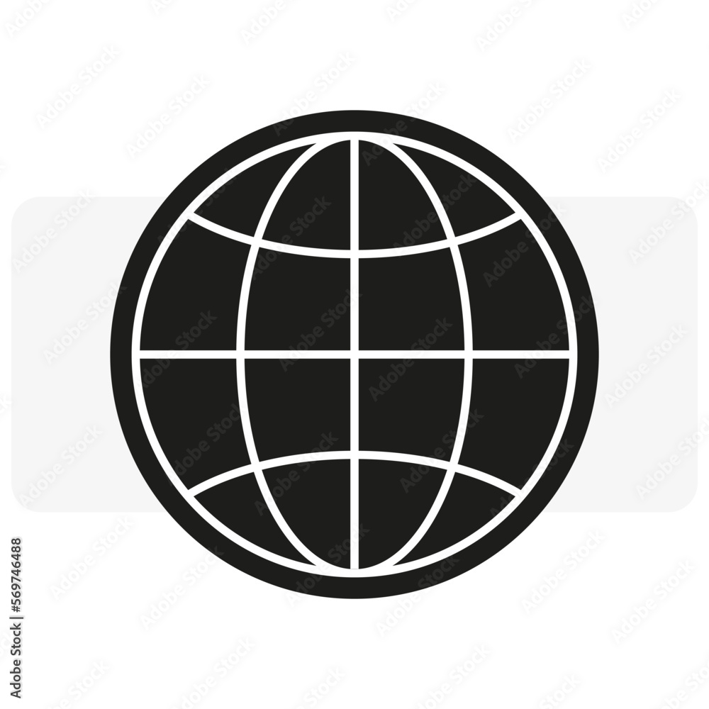 Poster globe icon for site design. internet network. vector illustration.