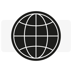 Globe icon for site design. Internet network. Vector illustration.