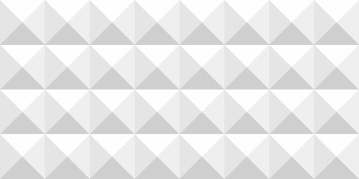 Seamless abstract minimal white pyramid cubes background texture transparent overlay. Modern geometric squares wallpaper pattern or technology backdrop. Displacement, bump or height map 3D rendering.