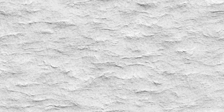 Seamless closeup of windswept sand dunes and ripples. White sandy beach background texture transparent overlay. Boho summer vacation backdrop Grayscale displacement, bump or height map 3D rendering.