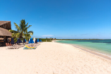 Fototapeta na wymiar Playas de la Isla de Cozumel, en Quintana Roo, México 