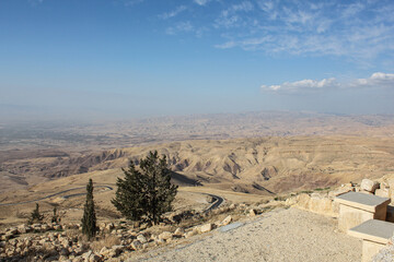 Mount Nebo magnificent view from top. Where Moses was granted a view of the Promised Land