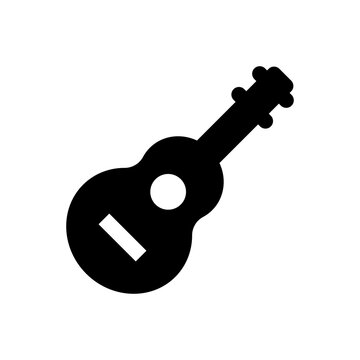 guitar icon vector, acoustic musical instrument sign isolated on white background. Trendy flat style for graphic design, logo, website, social media, UI, mobile app