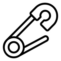 safety pin glyph icon