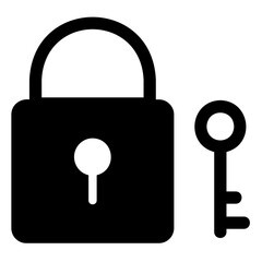 lock glyph icon