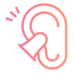 ear plug gradient icon