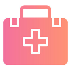 Obraz premium first aid kit gradient icon