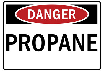 Propane warning sign and labels