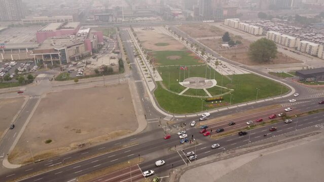 Parque Bicentenario de Concepci&oacute;n, Biob&iacute;o, Chile, vista a&eacute;rea desde la Costanera
