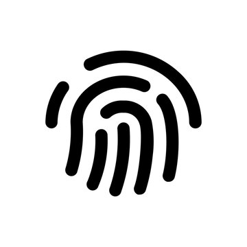 Touch ID vector icon isolated on background. fingerprint icon, Trendy cute symbol. Perfect pixels. illustration EPS 10. - Vector