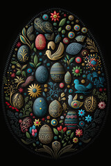 Designer Easter Eggs, Illustration, Generative AI