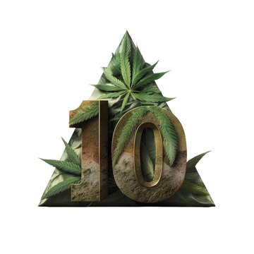 Delta 10 weed logo design-Generative AI