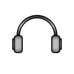 Headphones icon on white.