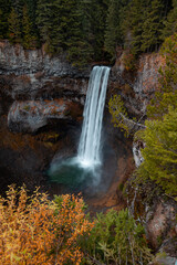 waterfall in autumn