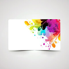colorful template of name card, vector illustration, white background, Made by AI,Artificial intelligence