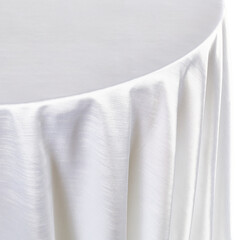 White Color Tablecloth Draped