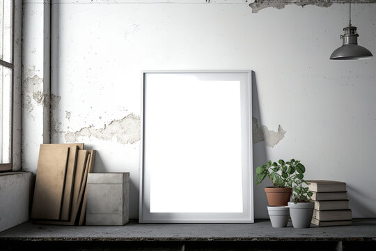 Close up Mock Up Frame | High Quality Mock up in Home Interior | Print Poster Artwork Mockup