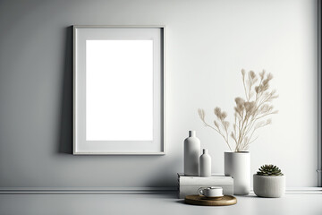 Close up Mock Up Frame | High Quality Mock up in Home Interior | Print Poster Artwork Mockup