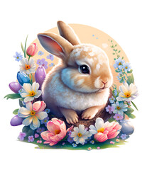 Easter Bunny Sublimation Clipart Bundle
