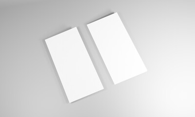 Blank portrait paper mock-up. brochure magazine, white changeable background/paper isolated on gray. good for your business mock-up