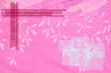 pink floral background with stripes and plaid
