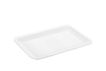 Empty Styrofoam food tray.