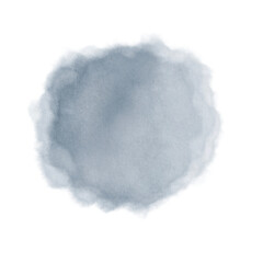 Stylized dark blue circle abstract brush