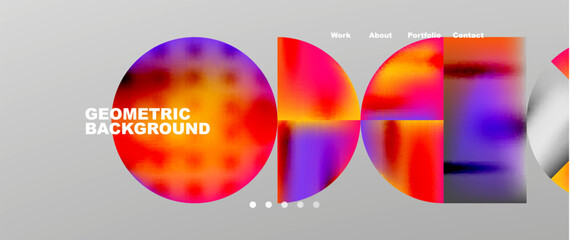 Overlapping circles abstract background template