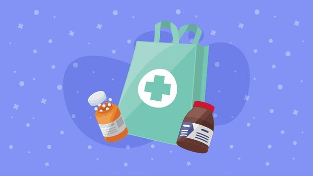 medical bag with cross animation