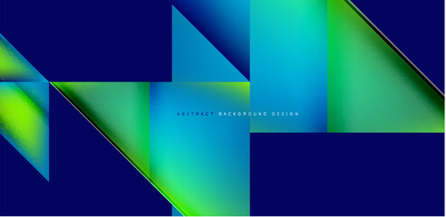 Dynamic triangle design with fluid gradient colors abstract background