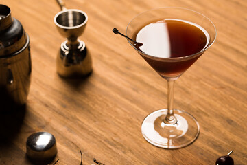 Manhattan cocktail boozy classic elegant drink