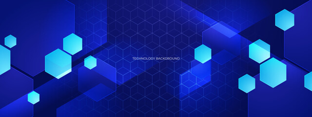 Abstract blue gradient. Blue background. Technology background.